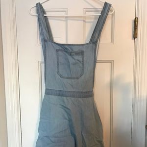 Signature 8 Light Wash Denim Overall Skater Dress